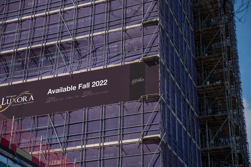 Building signage installation — Alberta