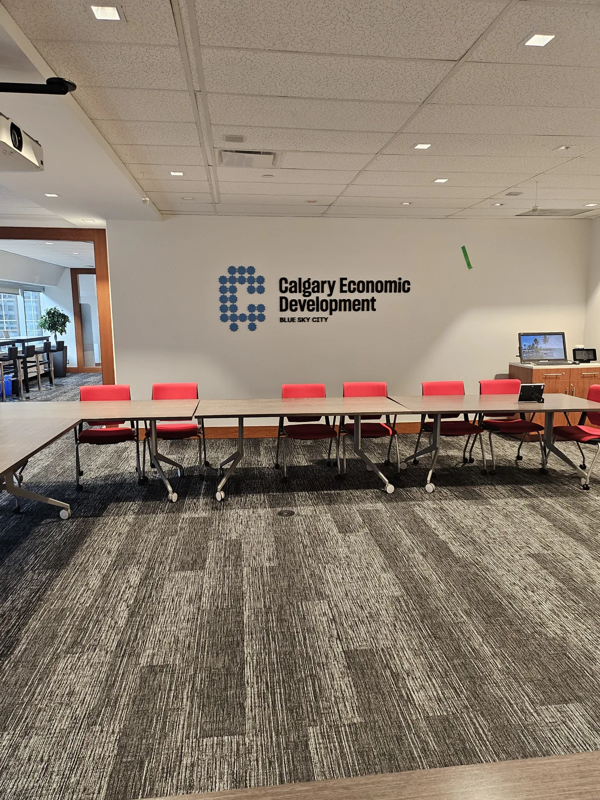 Dimensional signage installation Calgary Economic Development