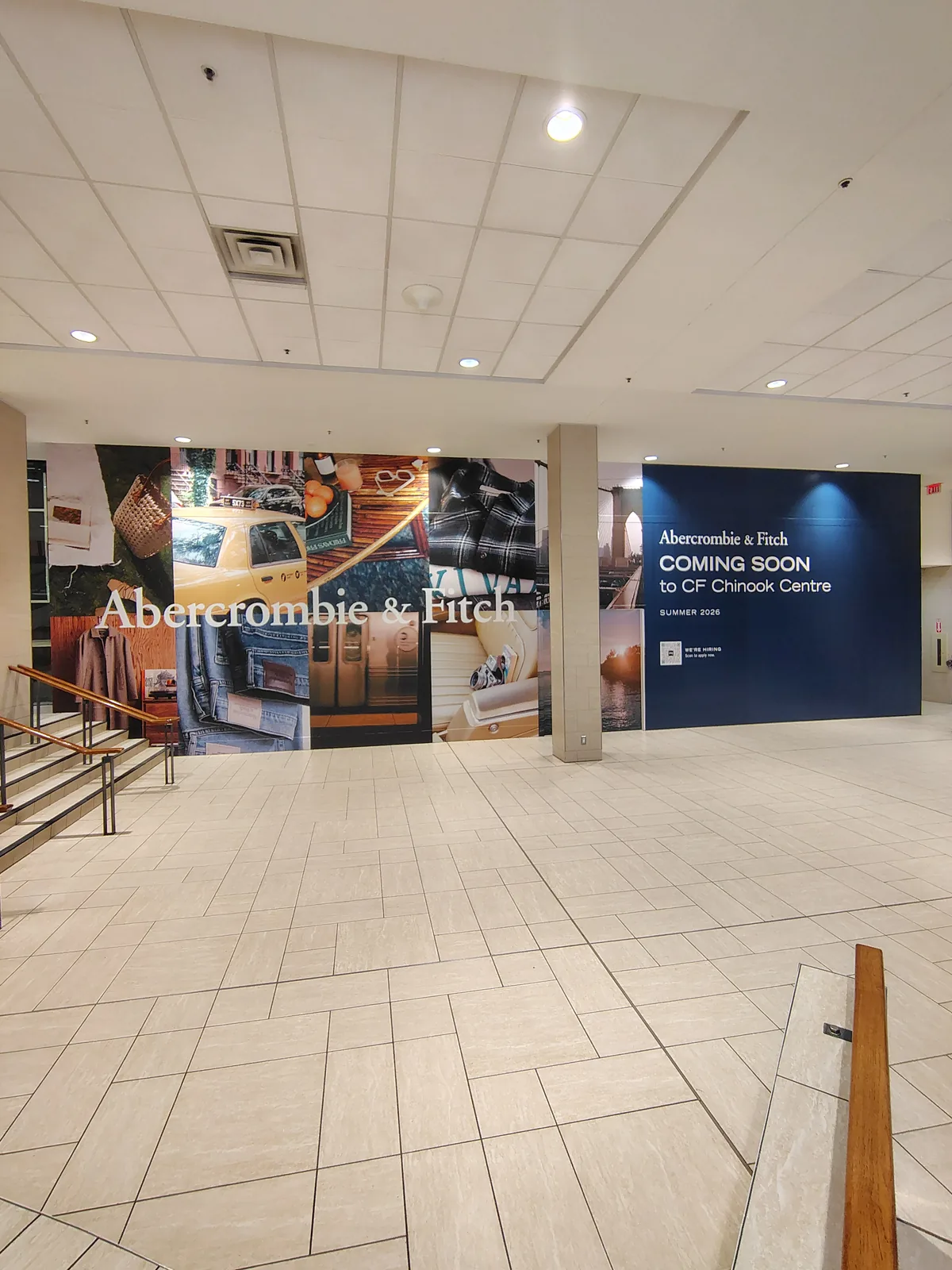 Mall hoarding installation CF Chinook Centre Calgary