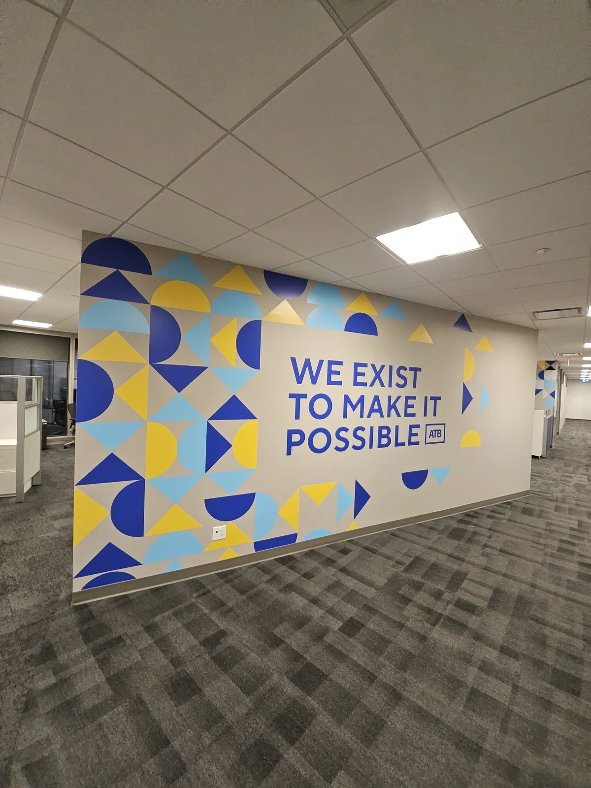 Office wall mural installation Calgary — ATB Financial