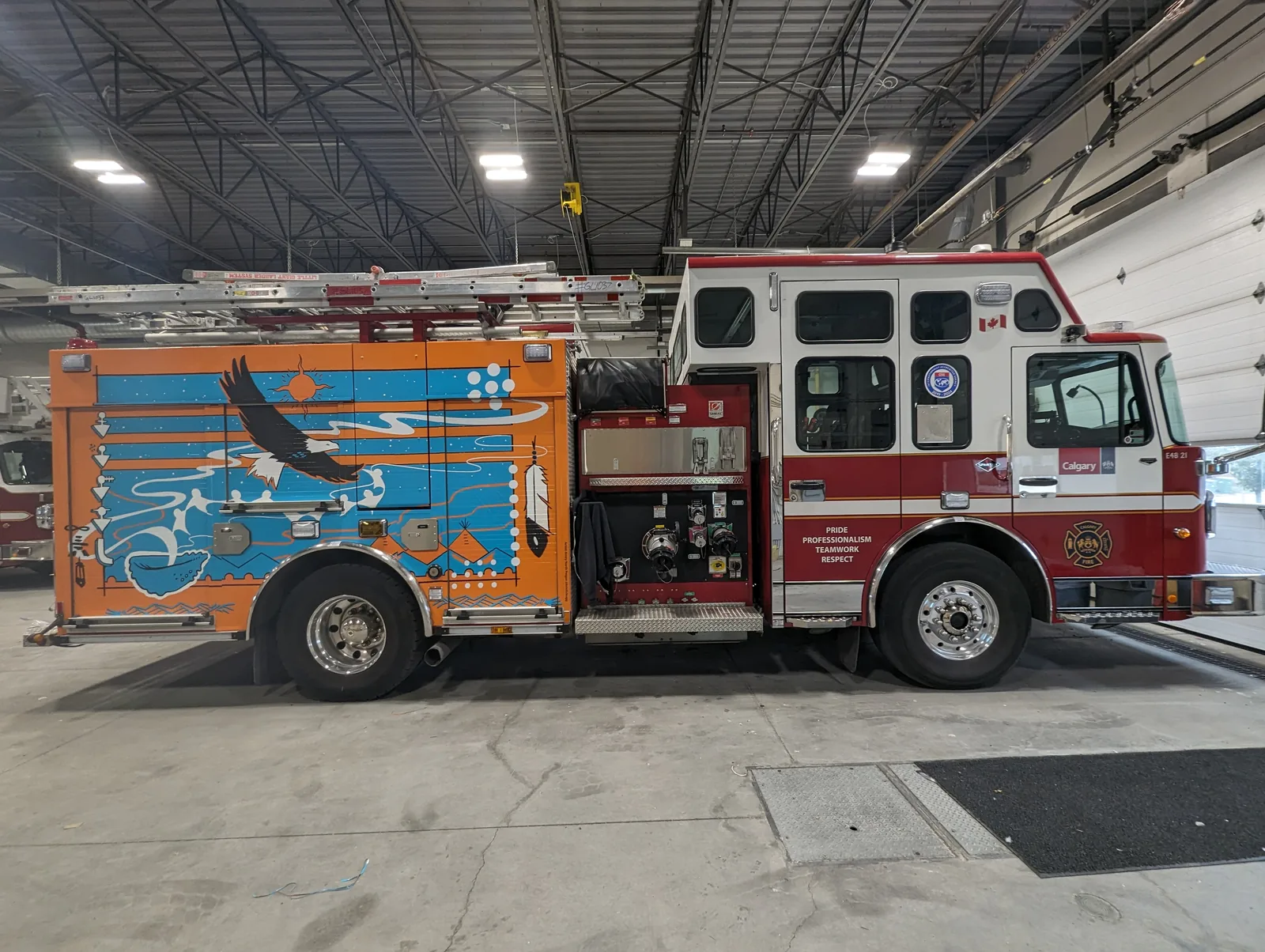 Specialty vehicle graphic installation Calgary Fire Department